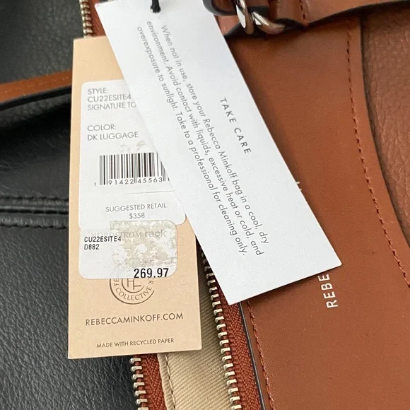 Rebecca Minkoff Brown Leather Tote Bag - Picture 11 of 15